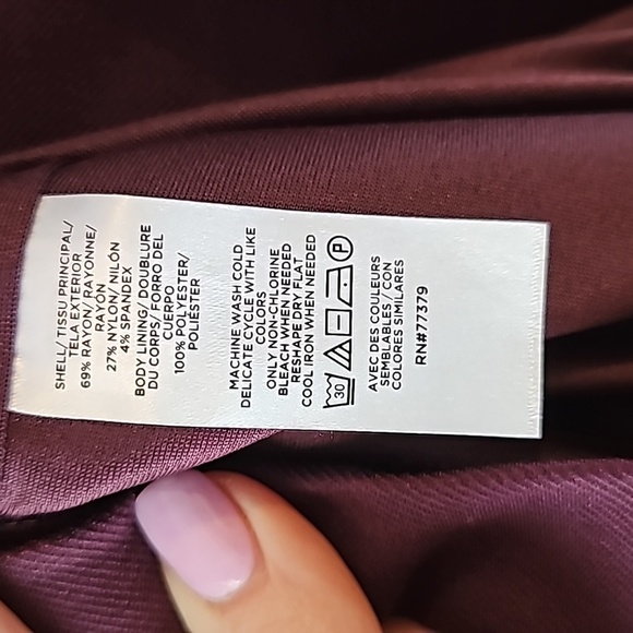 Ann Taylor Square neck sheeth dress sz 6 petite plum purple - Picture 7 of 7